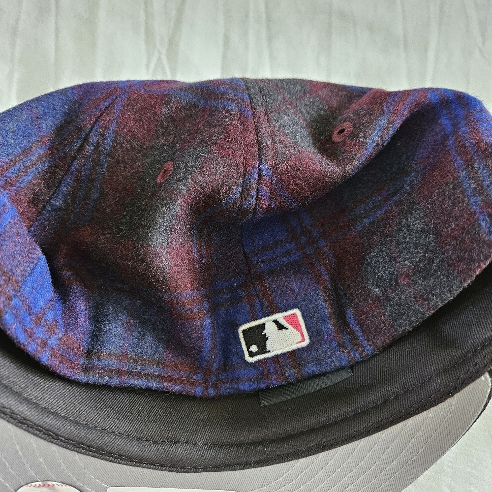 New Era Texas Rangers Baseball Cap Mascot Plaid Logo Size 7 3/4 - Picture 8 of 8